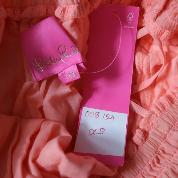 NWT Lilly Pulitzer Louisa Off The Shoulder Orange Mini Dress Size XS - Picture 10 of 12